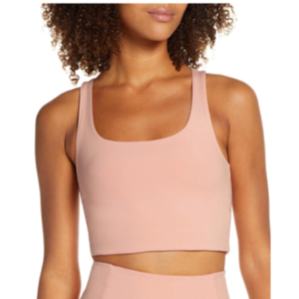 Girlfriend Collective Moon Paloma Racerback Bra Misty Rose
